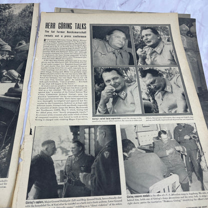 WWII Allies Round Up War Criminals 1945 Life Magazine 5 Page Article V14-1