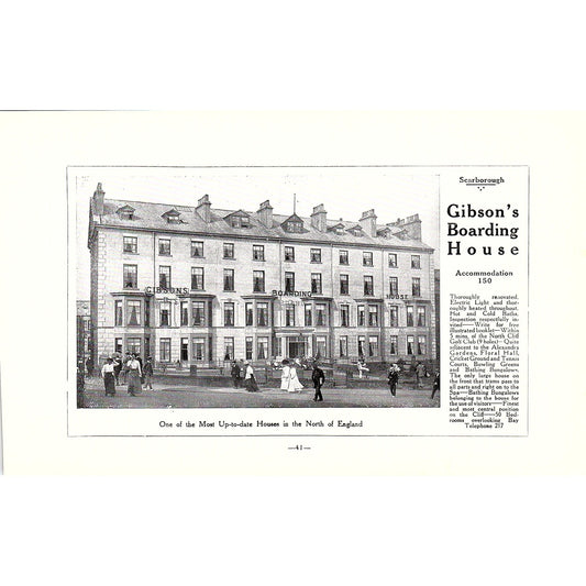 Gibson's Boarding House / Seacroft, St. Martin's Boarding House c1910 Ad AF3-9