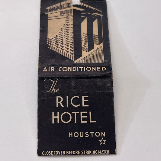 The Rice Hotel Empire Room Houston TX Vintage Matchbook Cover TB8-MB-12