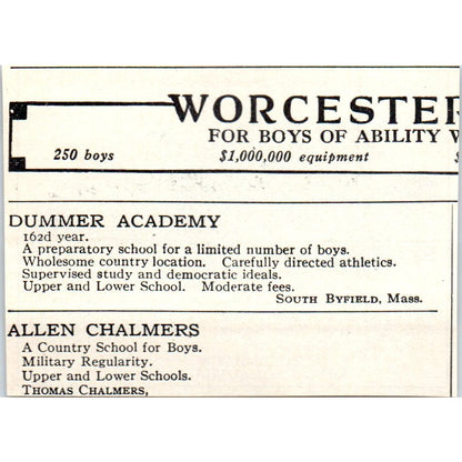 The Milford School S.B. Rosenbaum Milford CT 1924 Magazine Ad AF2-A1