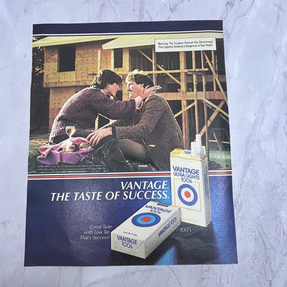 Vantage Ultra Lights - The Taste of Success 1984 Ad V14-7
