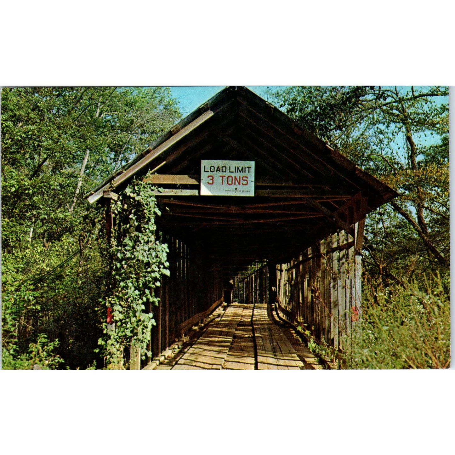 Duck Springs Bridge Keener Alabama Covered Bridge Postcard PB12