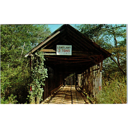 Duck Springs Bridge Keener Alabama Covered Bridge Postcard PB12