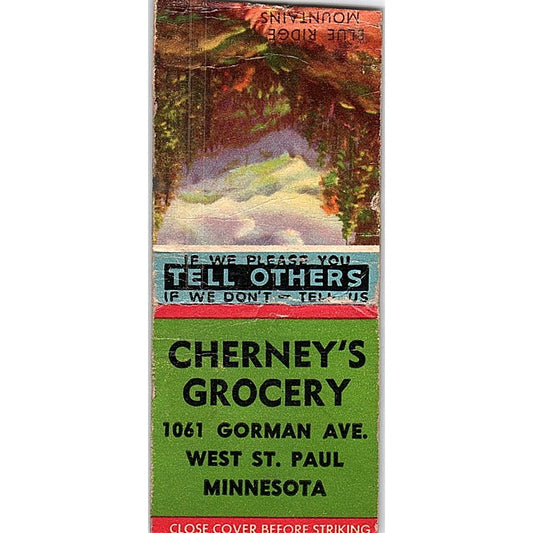 Cherney's Grocery West St. Paul MN Vintage Matchbook Cover SC7-Y8