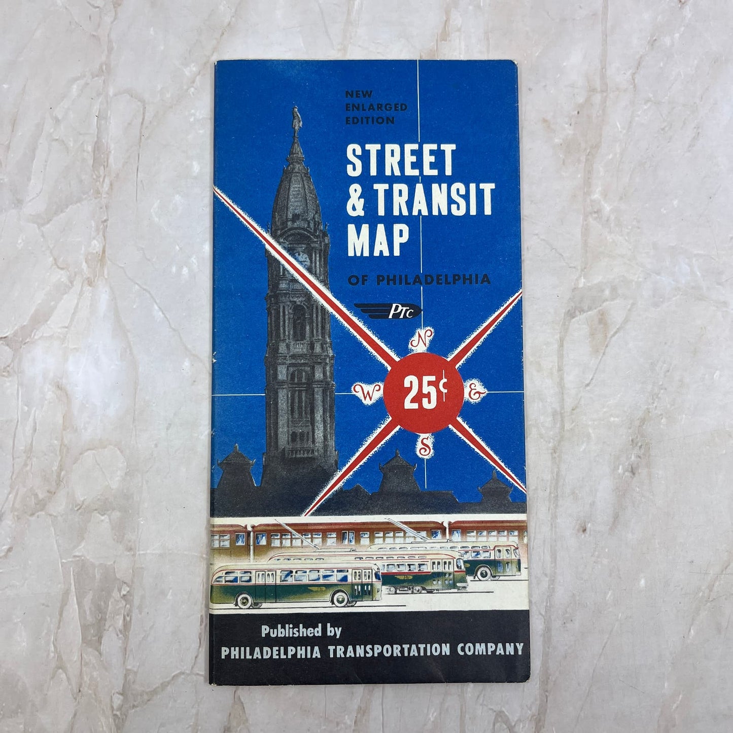 1954 Street & Transit Map of Philadelphia New and Enlarged Edition TI8-S4