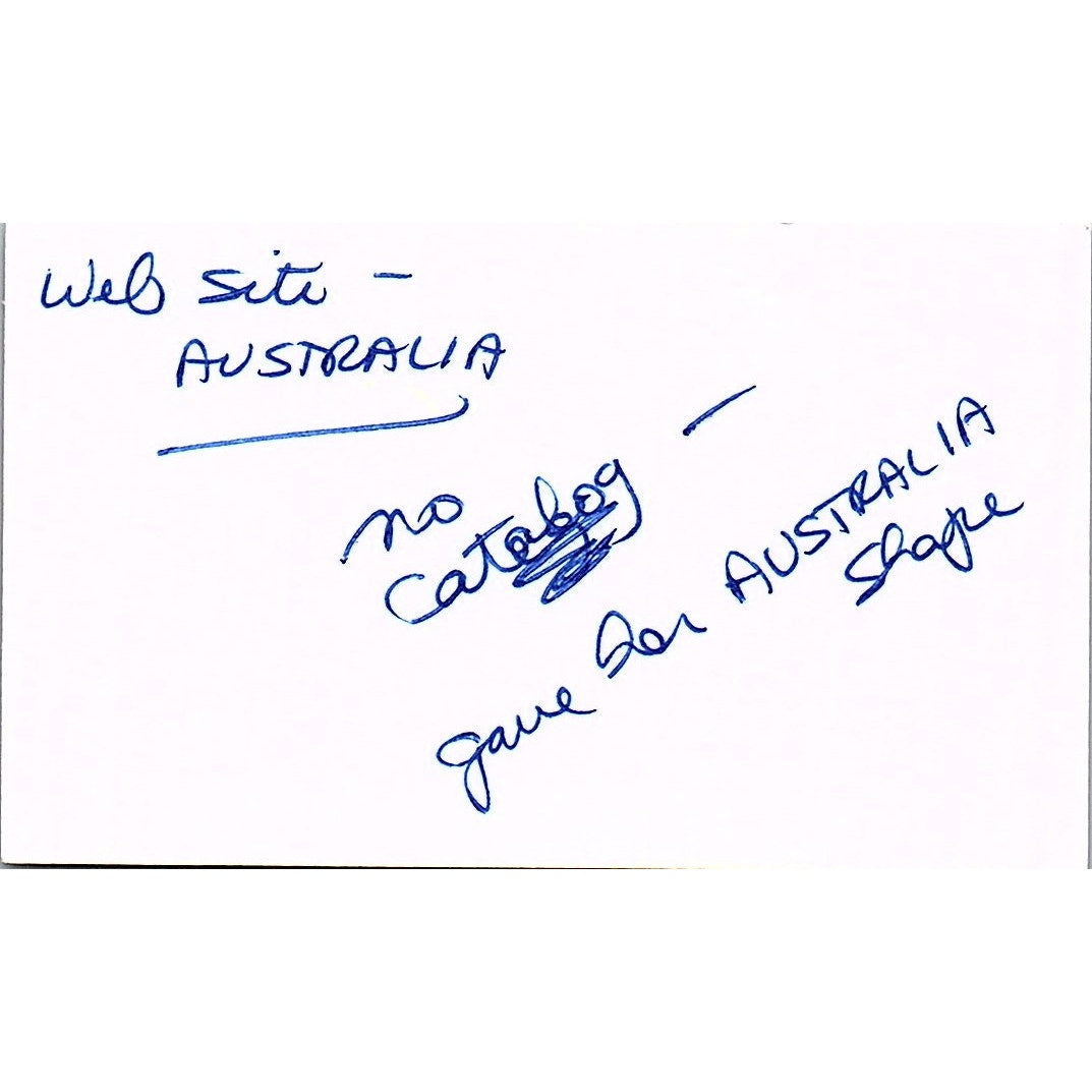 Meg Foreman Meg's Garden Rozelle NSW Australia Vintage Business Card SC9-B11