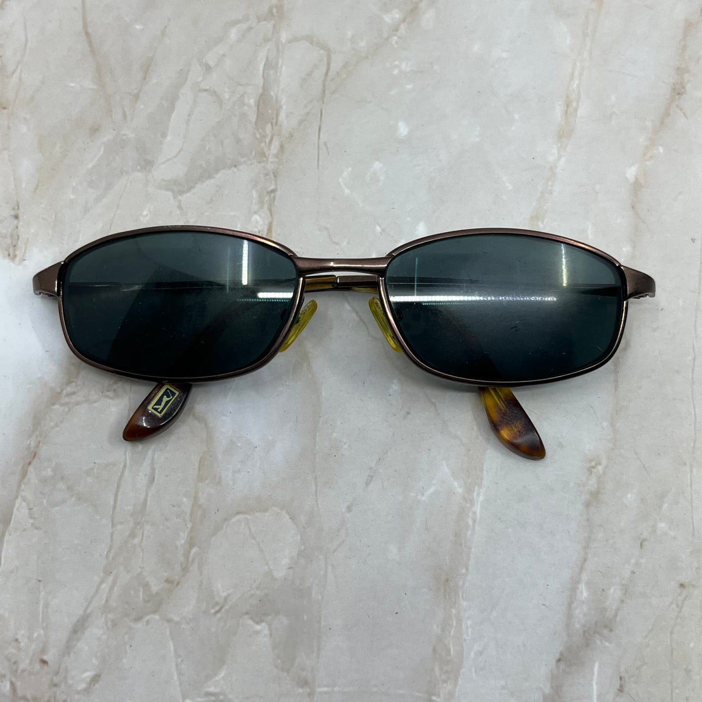 PGA Bronze Tone Rectangle Golf Sunglasses Eyeglasses Frames TE9-G6-10