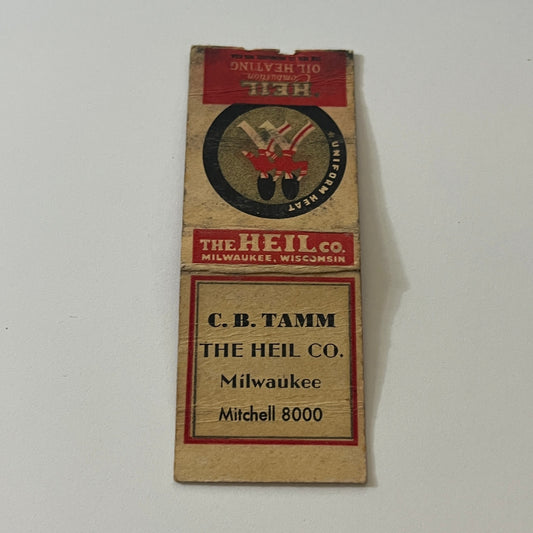 C.B. Tamm The Heil Co Milwaukee WI Vintage Matchbook Cover MB59-4