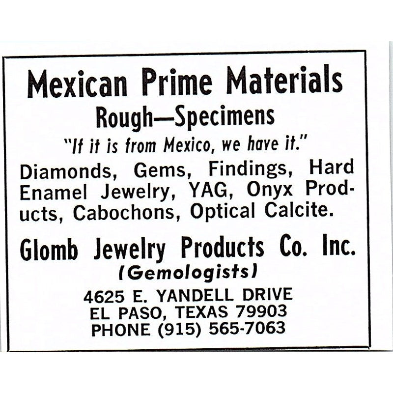 E.H. Ashley & Co Lapidary Supply Providence RI 1972 Ad AF8-M2