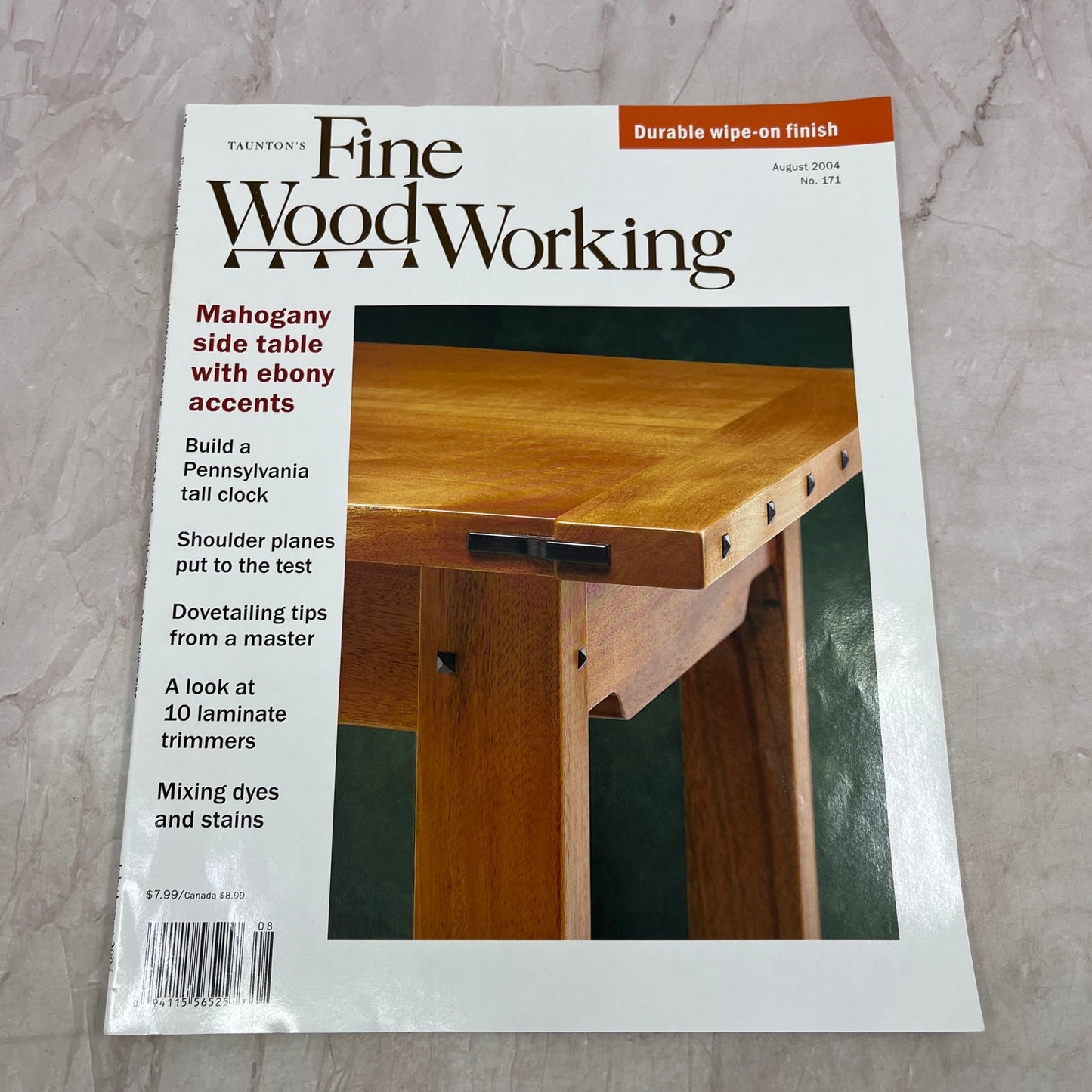 Mahogany Side Table - Aug 2004 No 171 - Taunton's Fine Woodworking Magazine M34