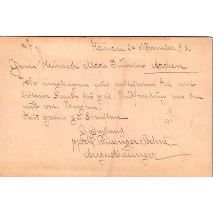 1893 Heinrich Maass Aachen Manau German Reich Postcard P5-12