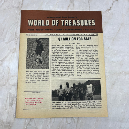 1978 Nov - International Club Digest World of Treasures Magazine Newsletter M16