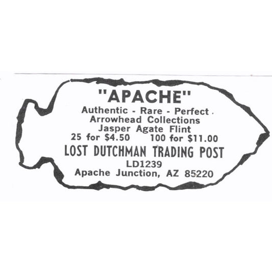 Lost Dutchman Trading Post Apache Junction AZ 1972 Ad AF8-S3