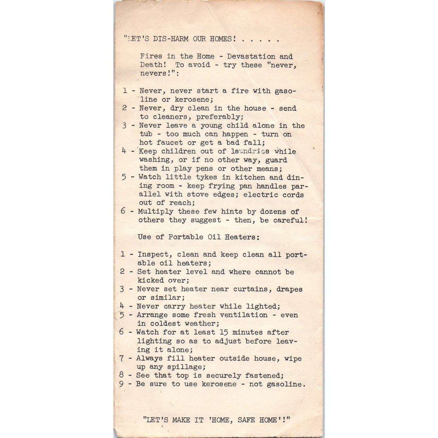 1951 Lehigh Valley Women's Safety Council Bethlehem PA Safety Leaflet AE5