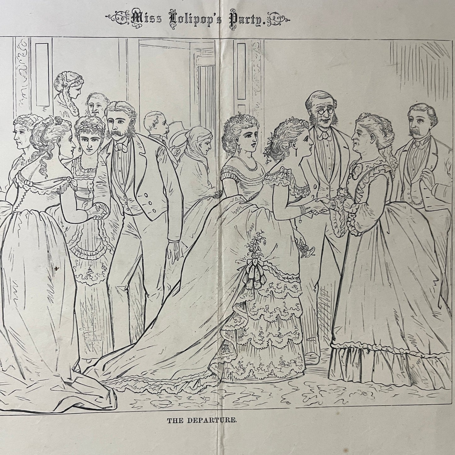 Miss Lolipop's Party The Departure B Bensell Del Engraving Art Print 9x12 V5