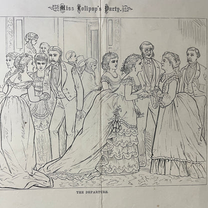 Miss Lolipop's Party The Departure B Bensell Del Engraving Art Print 9x12 V5