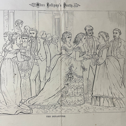 Miss Lolipop's Party The Departure B Bensell Del Engraving Art Print 9x12 V5