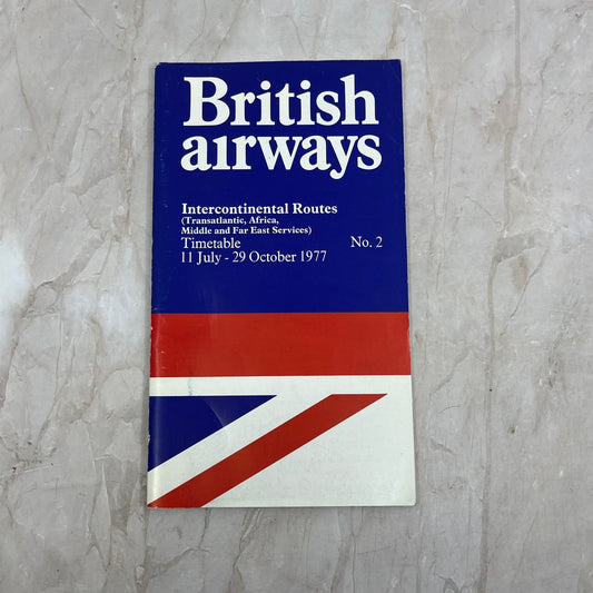 1977 Oct British Airways Intercontinental Routes Timetables TJ4-P2