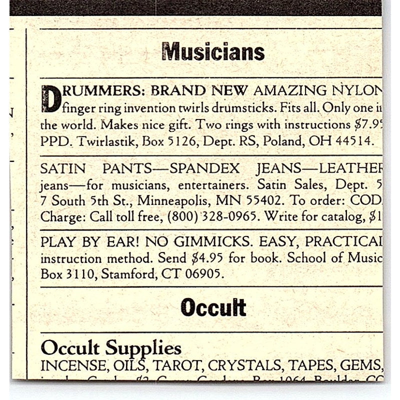 Vintage Buff Patent T-Shirts Baltimore MD 1984 Ad AF8-M4