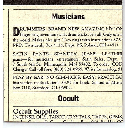 Vintage Buff Patent T-Shirts Baltimore MD 1984 Ad AF8-M4