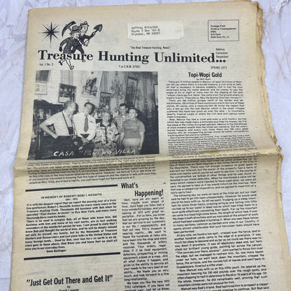 1973 Spring Treasure Hunting Unlimited Newsletter Gene Ballinger New Mexico M11