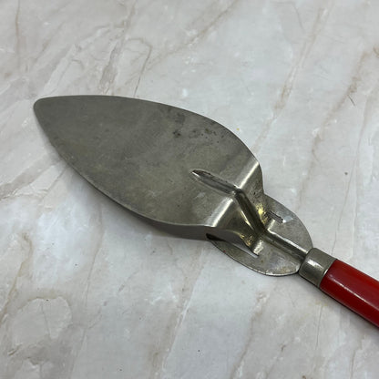 Vtg Red Bakelite Handled Pronged Cake Knife Pie Pastry Server 1930's TH5