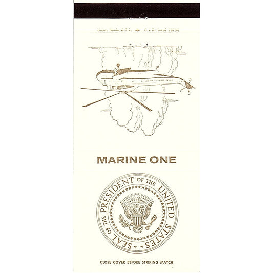 Marine One Helicopter - US Presidential Seal Vintage Matchbook TB6-MB2-7