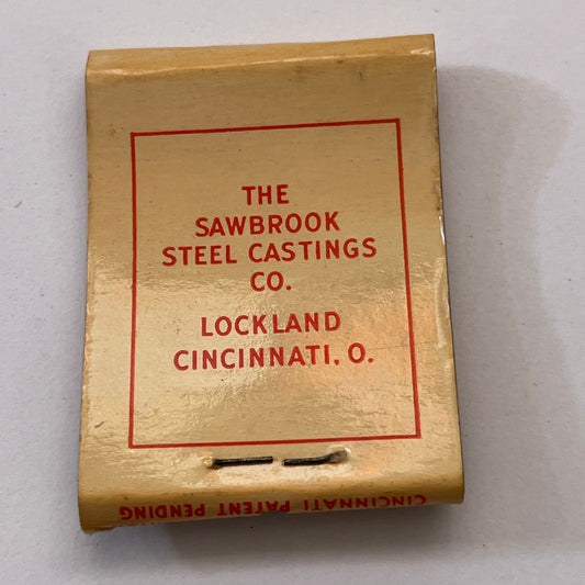 The Sawbrook Steel Castings Co Lockland Cincinnati OH Matchbook Cover TB8-MB3-4