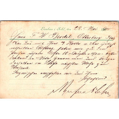 Merfeld & Söhne Lauban i. Schl. Otterberg 1900 German Reich Postcard TE2-GRP