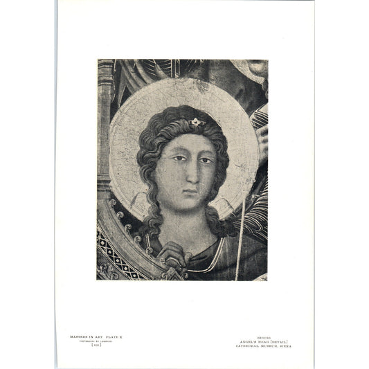 Angel's Head Detail - Duccio 1908 Victorian Art Print AB8-MA13