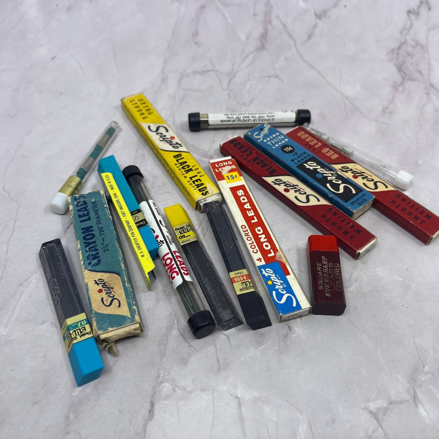 Huge Lot of Vintage Pencil Leads Scripto, Pentel TC5