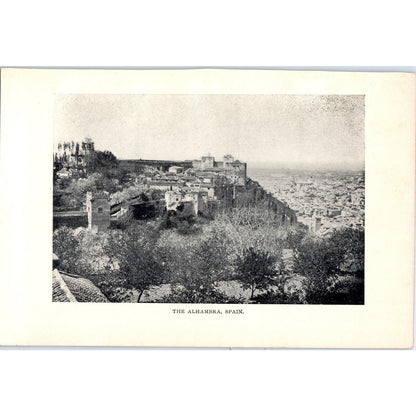 the Alhambra Spain 1901 Original Print AD8-H6
