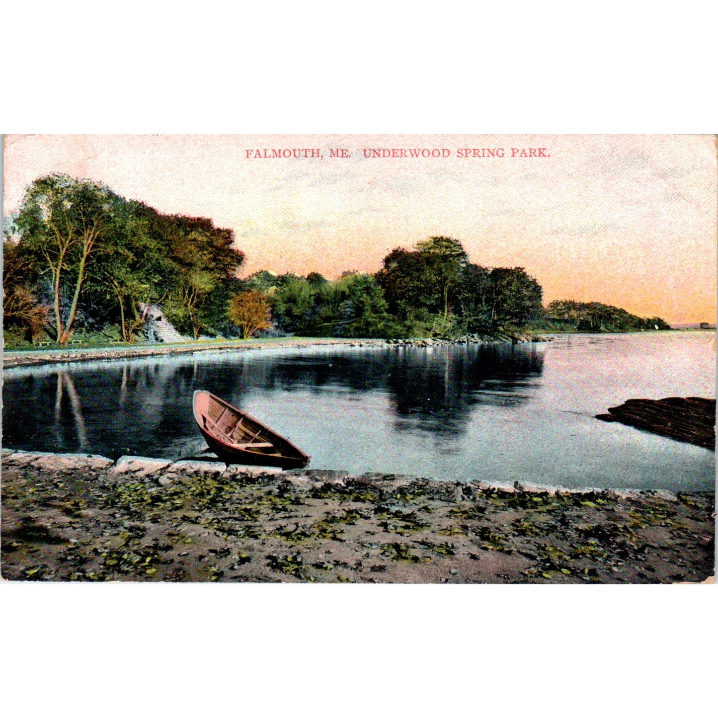 c1910 Underwood Spring Park Plymouth ME Original Postcard PC10