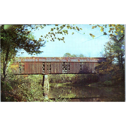 Old Covered Bridge in Swanzey New Hampshire Covered Bridge Postcard PC4