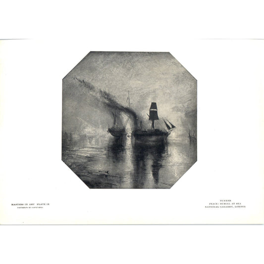 Peace: Burial at Sea - Turner c1905 Art Print D12