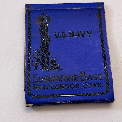 US Navy Submarine Base New London CT Vintage Matchbook Cover TB8-MB3-10