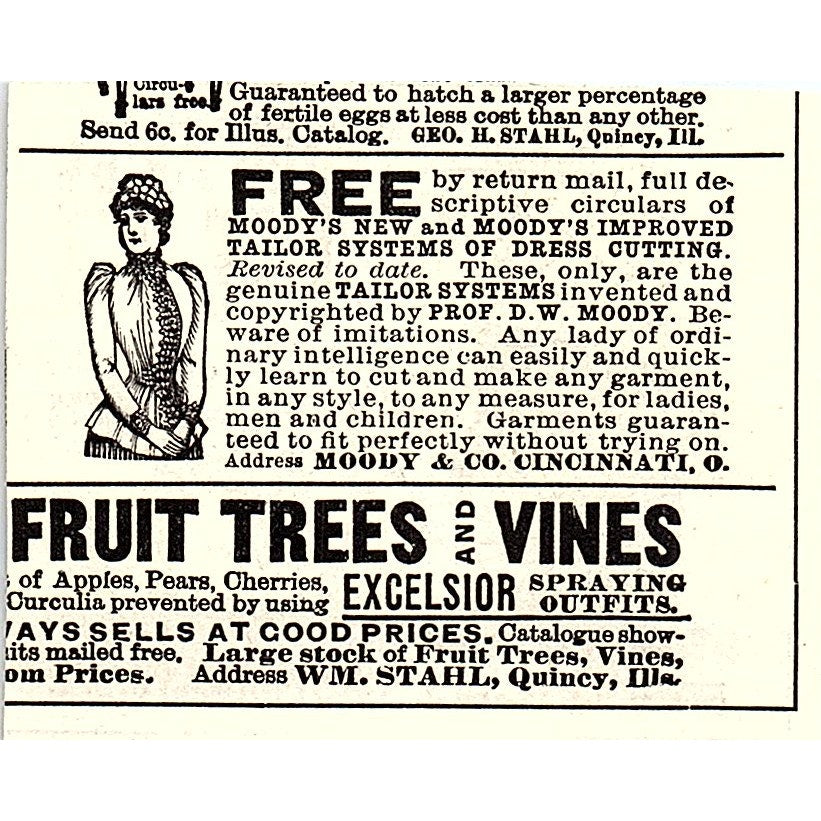 Imperial Wheels Bicycle Ames & Frost Company Chicago 1892 Ad AG2-M19