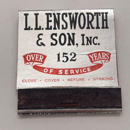 L.L. Ensworth & Son Inc Steel Hartford CT Vintage Matchbook Cover TB8-MB-5