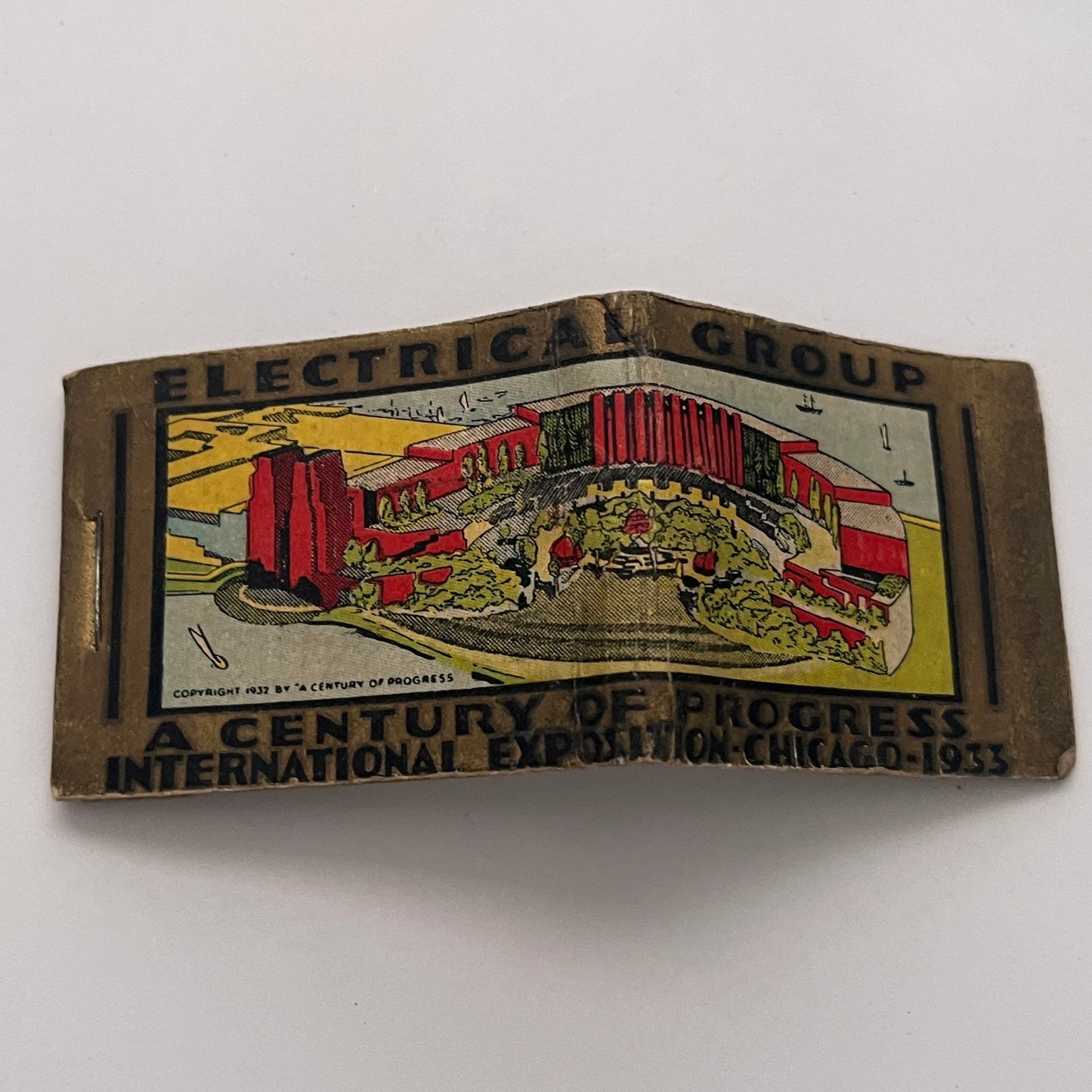 1933 Chicago World's Fair Electrical Group Vintage Matchbook Cover TB8-MB-2