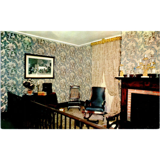 Sitting Room, Abraham Lincoln Home Springfield Illinois Vintage Postcard PE6