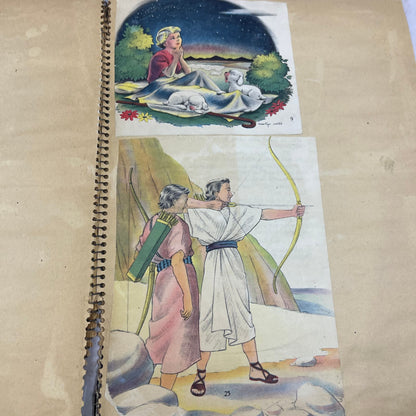 1950s Children's Scrapbook of Pictures Mostly Religious and Animals FL6-2