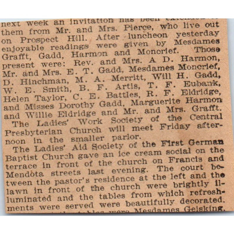 Mrs. Mary McDonough Death Announcement St. Paul 1898 Newspaper Ad AF2-Q2