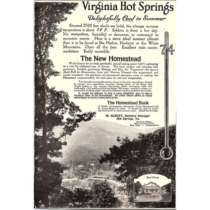Hotel Chamberlin George F. Adams Fortress Monroe VA c1920 Ad AF8-8