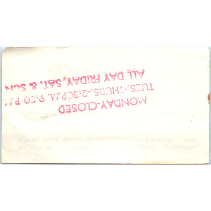 Hurray for Hair Salon Judy Newport Beach CA Vintage Business Card SD8-B11