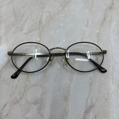 Vintage Oval AOSafety Gold Tone Sunglasses Eyeglasses Frames TE9-G2-9