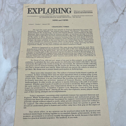1988 Exploring With Lynn Von Blumenstein's Search & Recovery Systems Newsletter AE4