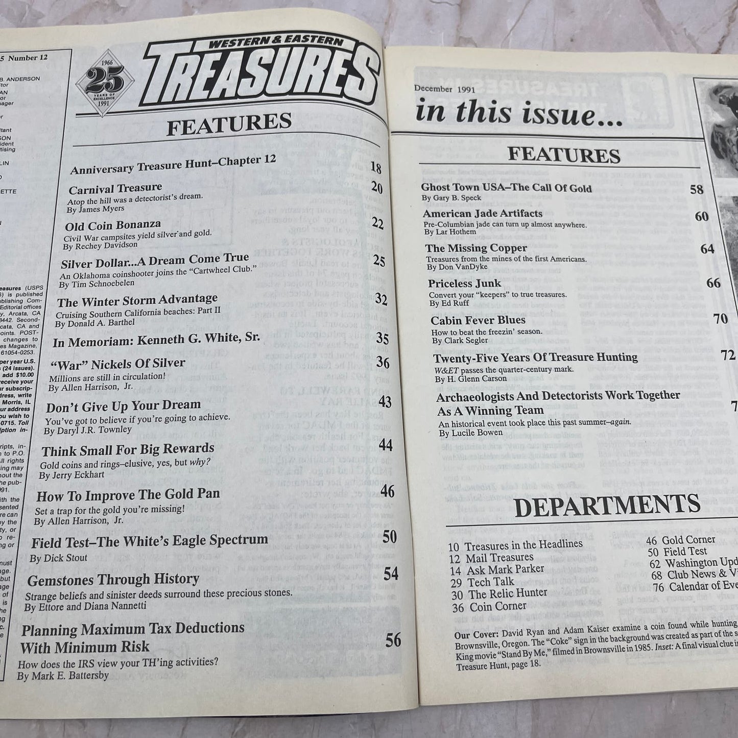 1991 Dec - Western & Eastern Treasures Magazine - Treasure Hunting Gold M12