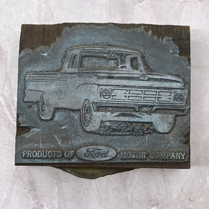 Ford Motor Company Pickup Truck Vintage Letterpress Printers Block Plate SF5