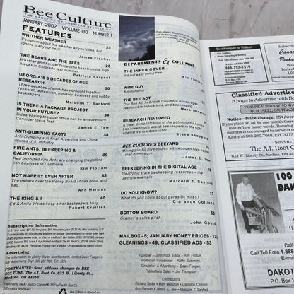 2002 Jan - Bee Culture Magazine - Bees Beekeeping Honey M32