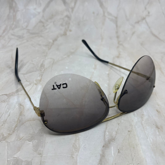 Retro Men’s CAT Rimless Aviator Sunglasses Eyeglasses Frames TD7-G5-9